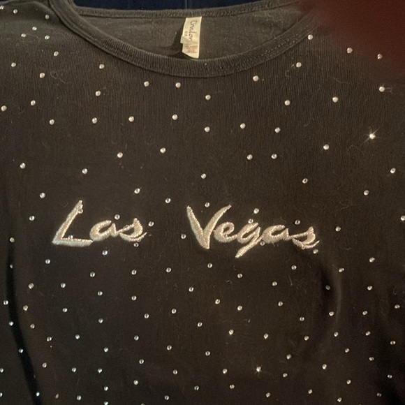 Las Vegas Rhine Stone Tee - Picture 2 of 4